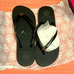 Tory Burch Thin Flip Flop Black Size US 8 NWT